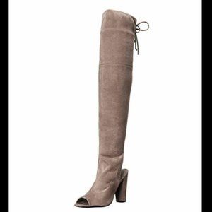 Guess Peep Toe Knee High Boots Size 9